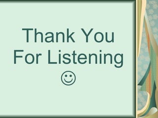 Thank You For Listening   