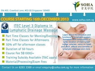 ITEC Lymphatic Drainage Massage Course