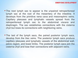 Lymphatic Sac Development Lymphatic drainage of head and neck by DR. C.P. ARYA ( B.Sc. ;B.D.S. ;M ...