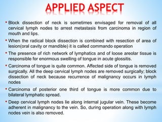 Block Dissection Lymphatic drainage of head and neck by DR. C.P. ARYA ( B.Sc. ;B.D.S. ;M ...