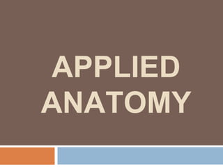 APPLIED
ANATOMY
 