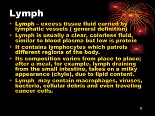 Lymphatic System.power point presentation | PPT