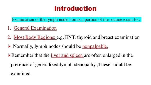 Lymph Nodes Examination