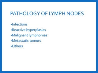 Histology and pathology of lymph nodes | PPTX
