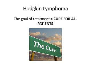 Hodgkin Lymphoma
The goal of treatment = CURE FOR ALL
PATIENTS.
 