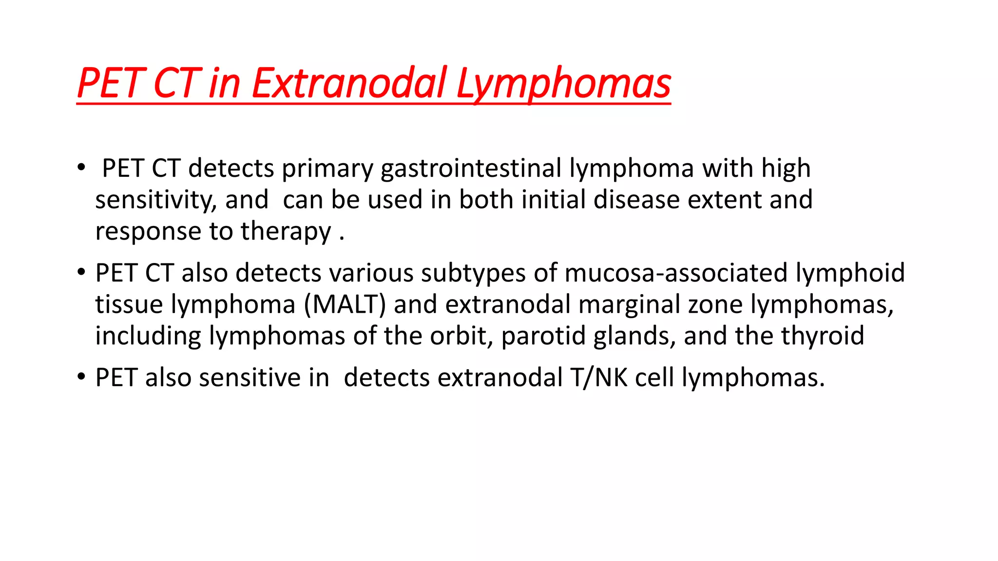 Lymphoma and PET CT. | PDF