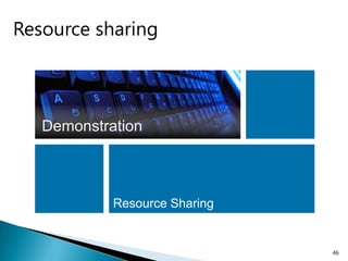 Resource sharing



   Demonstration



            Resource Sharing


                               46
 
