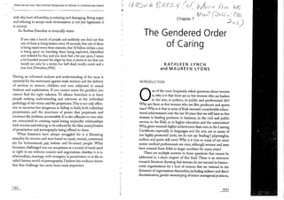 Lynch and Lyons (2008) - The Gendered Order of Caring