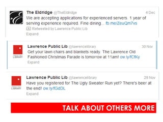 TALK ABOUT OTHERS MORE
 