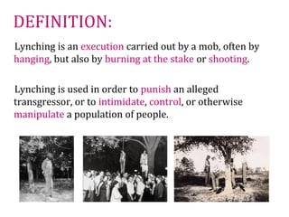 Lynching PowerPoint | PPT