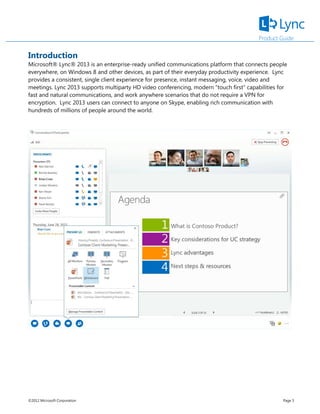 Lync Product Guide from Microsoft and Atidan | PDF | Web Conferencing ...