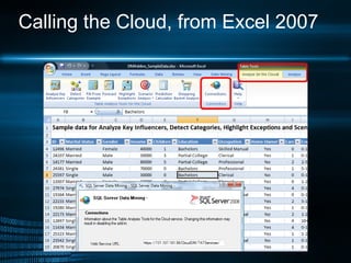 Calling the Cloud, from Excel 2007 