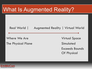 Augmented Reality: Merging Our Real World WIth The Virtual | PDF
