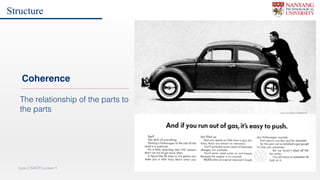 Lynn CS4029 Lecture 5
Structure
Coherence
The relationship of the parts to
the parts
 