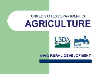 RURAL DEVELOPMENT OHIO UNITED STATES DEPARTMENT OF AGRICULTURE 