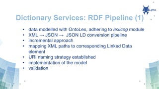 Dictionary Services: RDF Pipeline (2)
 