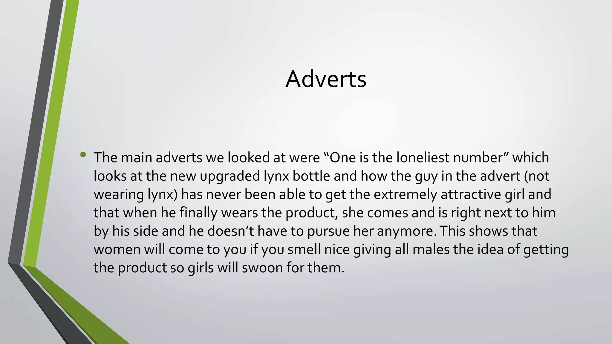 Lynx advert analysis PPT