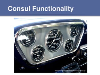 Consul Functionality
https://www.ﬂickr.com/photos/jdhancock/3580515232	
  
 