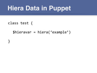 Puppet and your Metadata - PuppetCamp London 2015