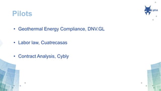 Geothermal Energy Compliance
• Problem space
• fragmented landscape of sources (legislation and regulations) in
multiple l...