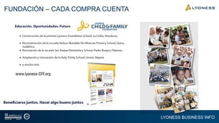 LYONESS BUSINESS INFO
FUNDACIÓN – CADA COMPRA CUENTA
 