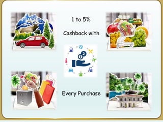 Cashback with
1 to 5%
Every Purchase
 