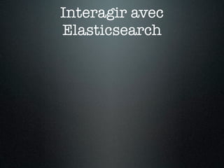 Interagir avec
Elasticsearch
 