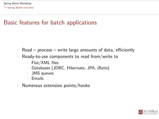 Spring Batch Workshop | PDF
