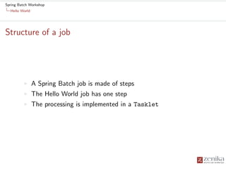 Spring Batch Workshop | PDF