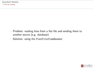 Spring Batch Workshop | PDF