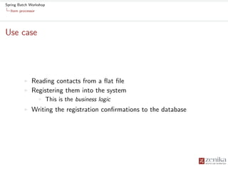 Spring Batch Workshop | PDF