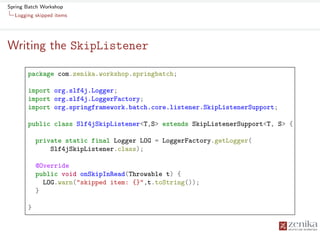 Spring Batch Workshop | PDF