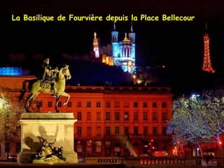 La Basilique de Fourvière depuis la Place Bellecour 
