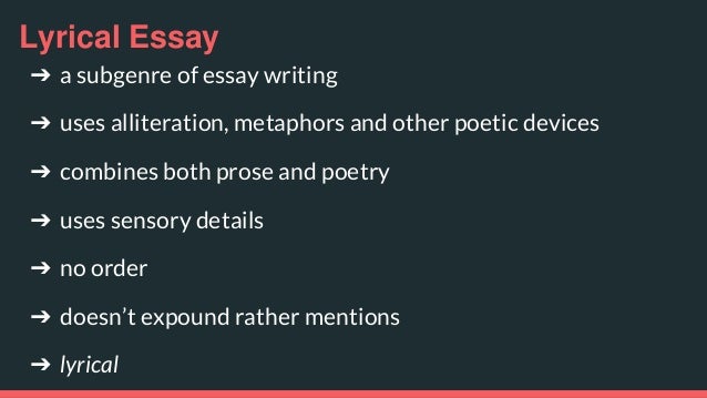 Famous lyric essays picture