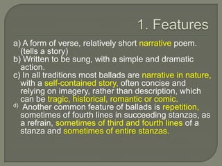 Lyrical poems and ballads | PPTX