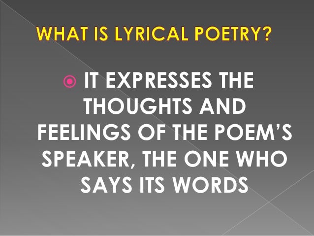 lyrical poetry examples lyrical poetry examples