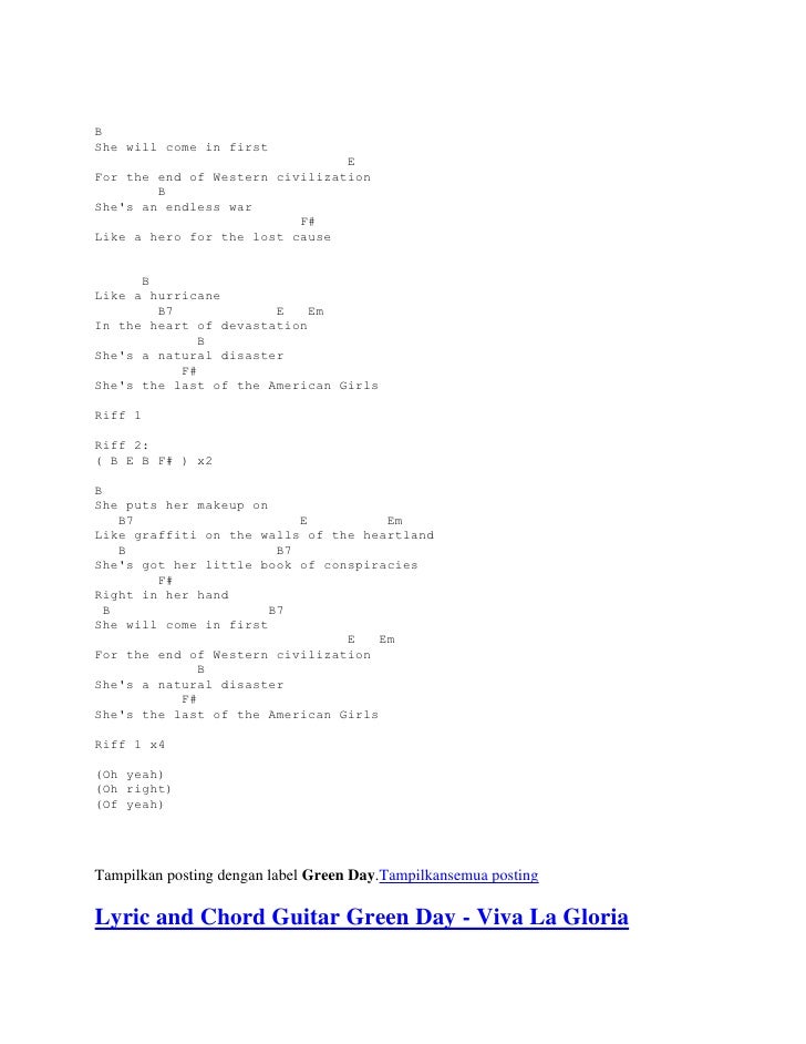 Chord Lagu Green Day Basket Case