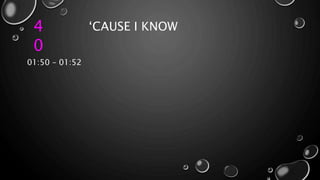 4
0
‘CAUSE I KNOW
01:50 – 01:52
 