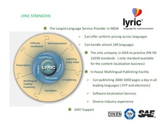 LYRIC STRENGTHS  