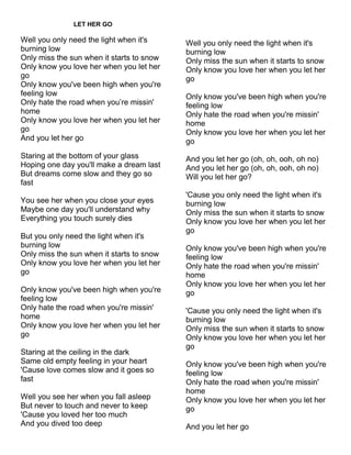 Song Lyrics | DOCX