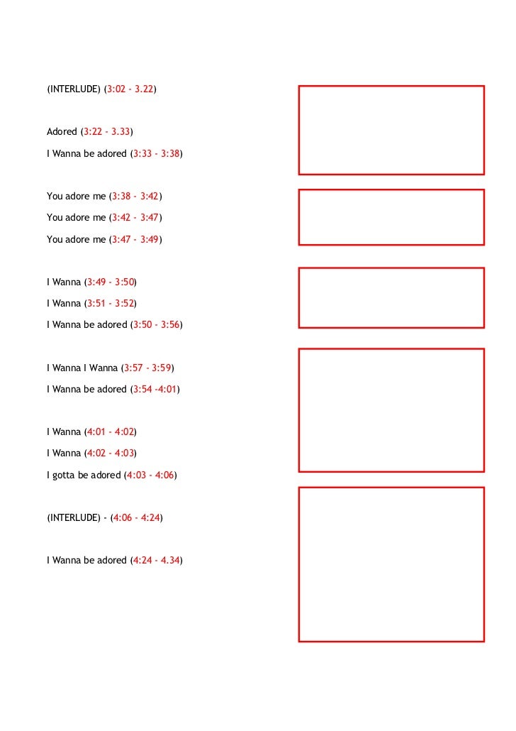 Lyrics Breakdown I Wanna Be Adored