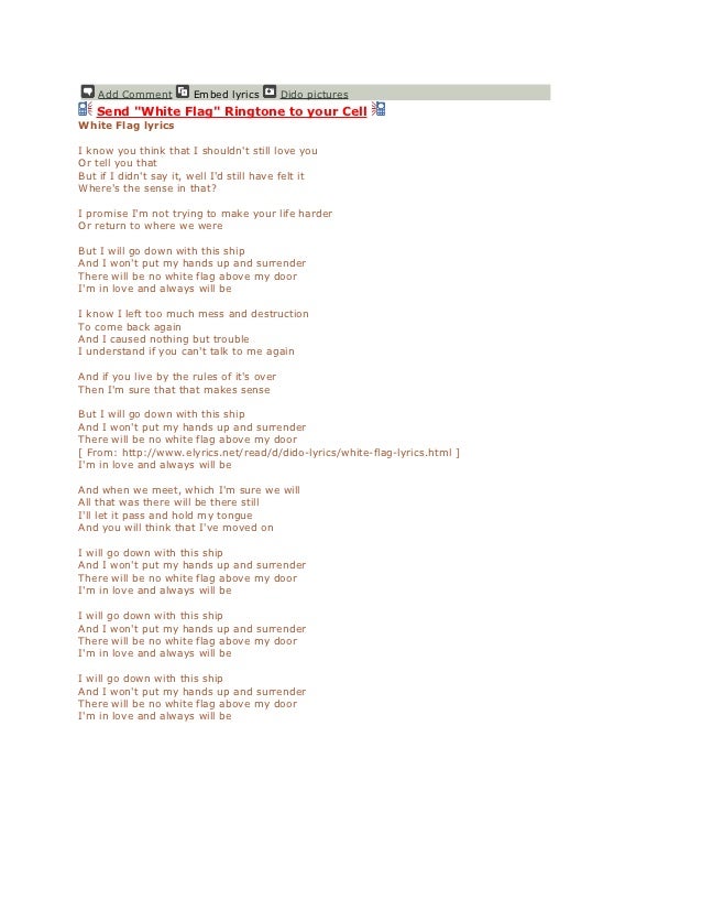 Lyrics Dido