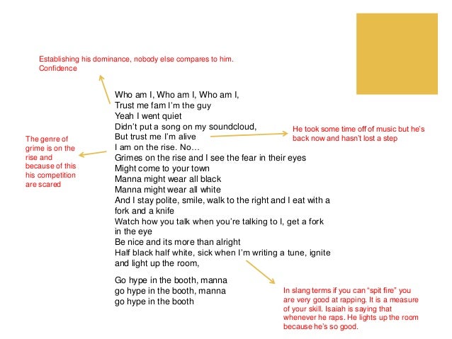 Lyrics Hype In The Booth Presentation