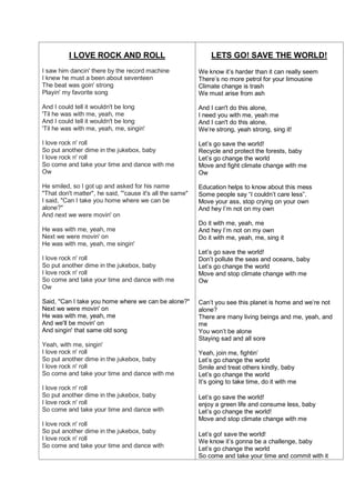 I LOVE ROCK AND ROLL
I saw him dancin' there by the record machine
I knew he must a been about seventeen
The beat was goin...