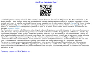 Lysistrata Analysis Essay | PPT