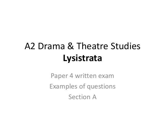 A2 drama coursework questions