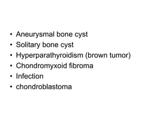 Lytic/cystic lesion of bone final | PPT