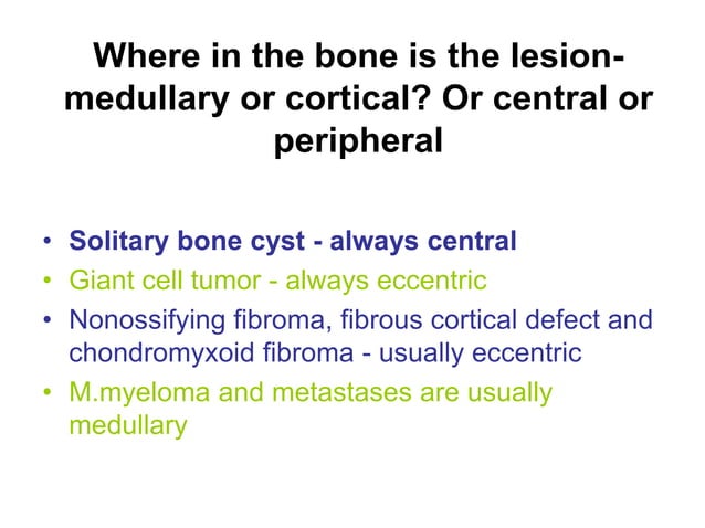 Lytic/cystic lesion of bone final | PPT
