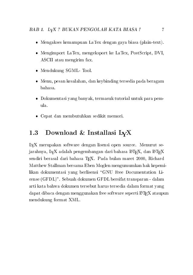 LyX untuk Menulis Skripsi