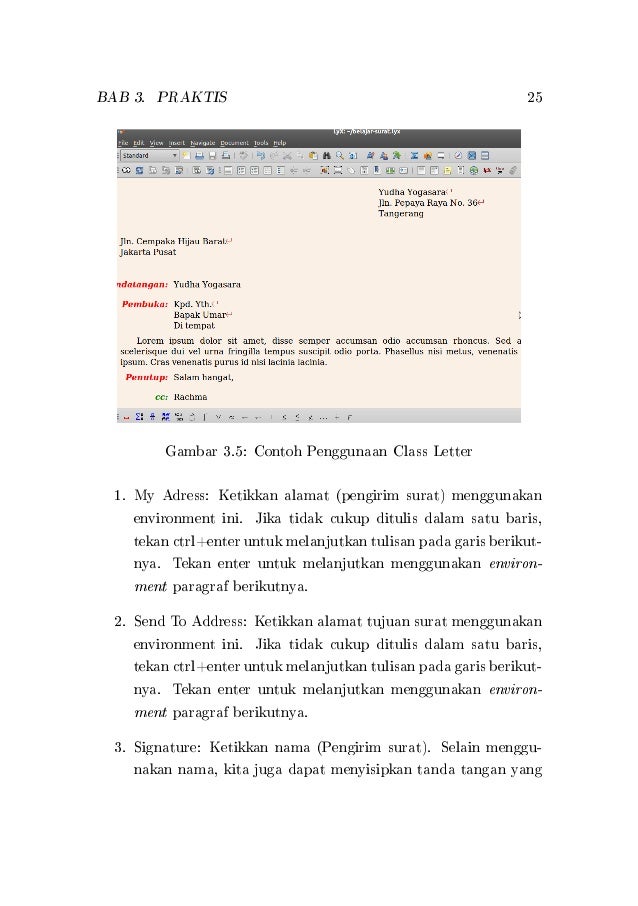 tembusan jika surat menggunakan LyX untuk Skripsi Menulis